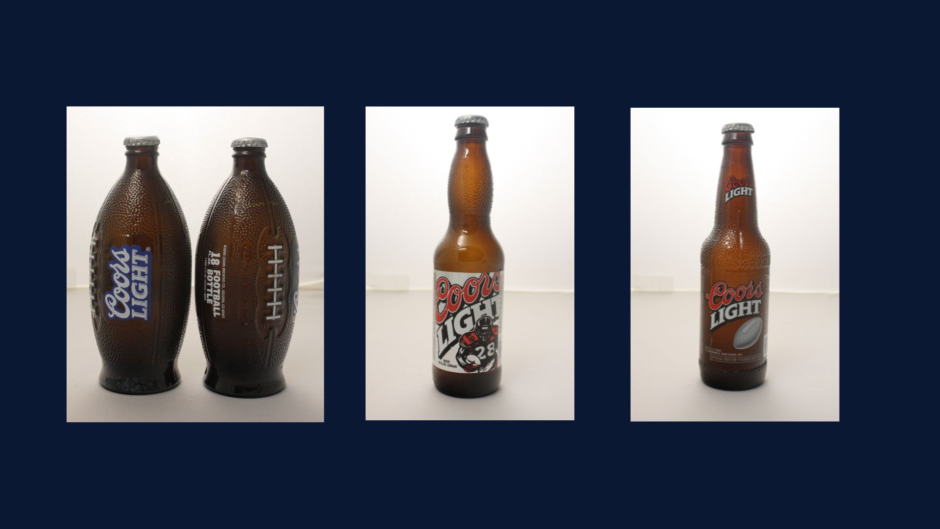 Coors Football Bottles