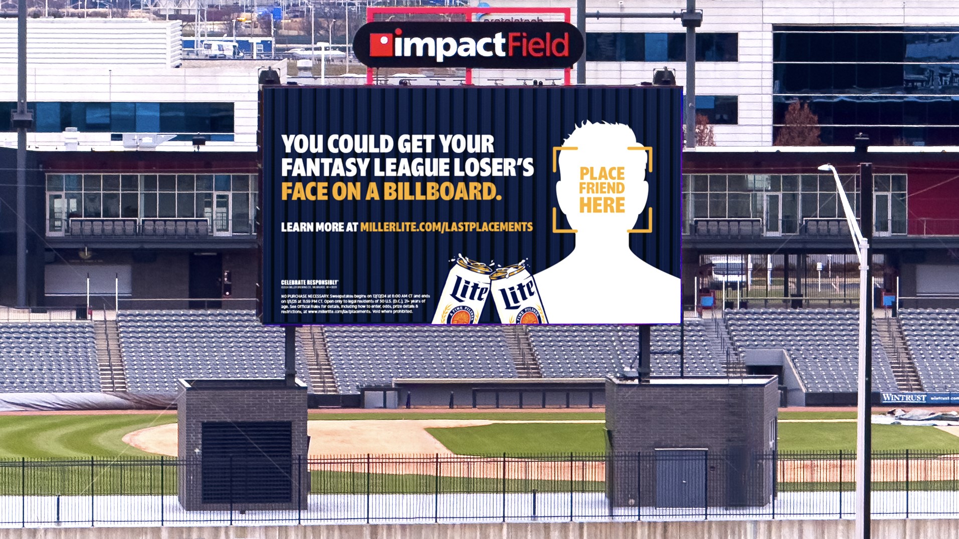 A billboard at Impact Field near Chicago, IL. 